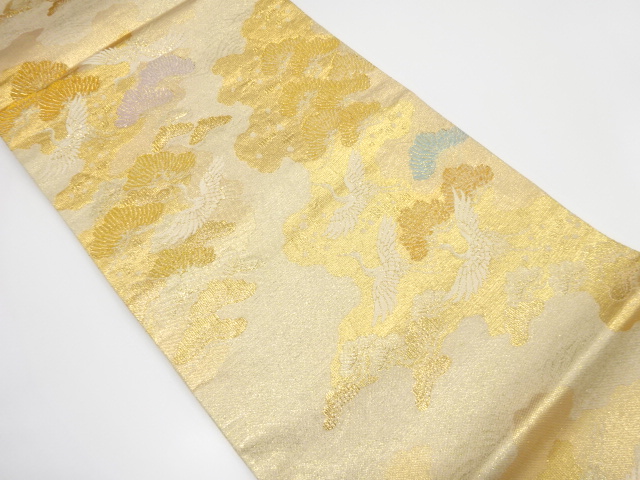 JAPANESE FUKURO OBI / WOVEN CRANES